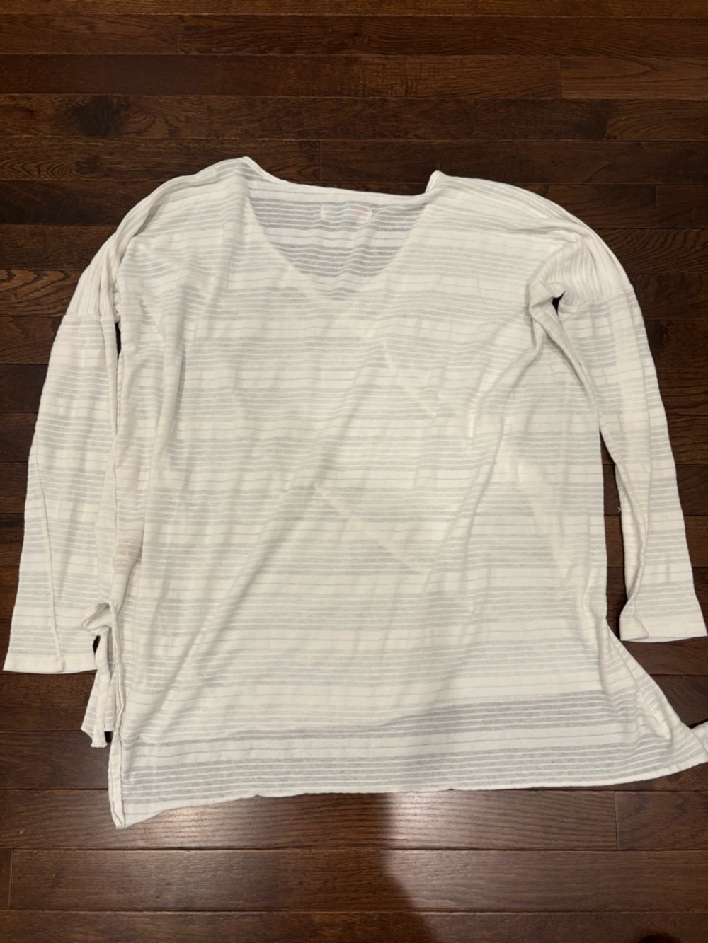 Free People FP Beach White Knit Cover-Up One Size Sheer Oversized Beach Top - Picture 3 of 11